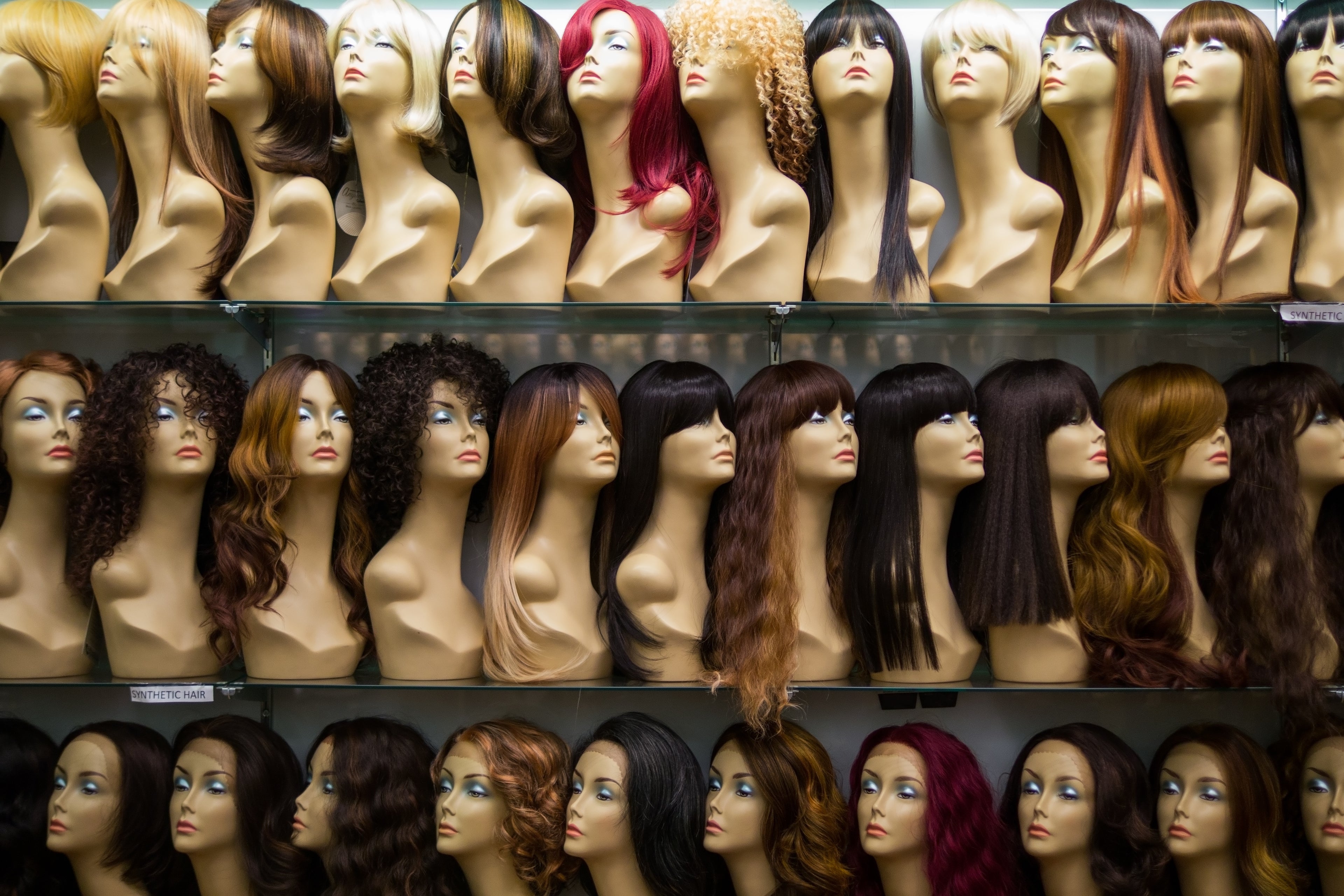 Pink Parachute has a variety of wigs/alternative hair products for you.